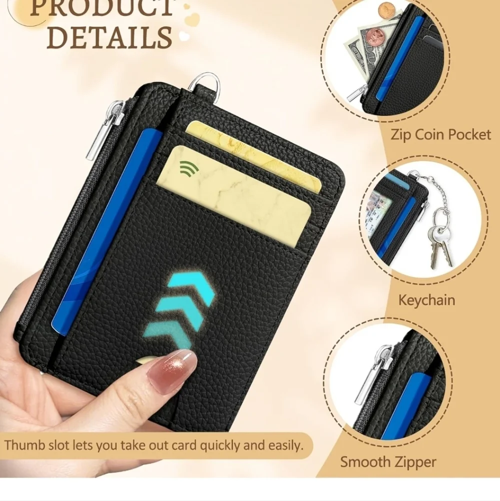 Black Card Organizer with ID Window